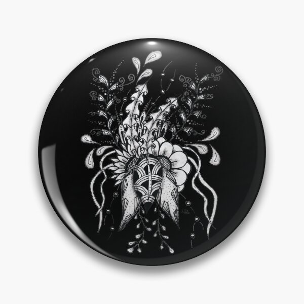 Item preview, Floral swirls in tangle rhythm - black background designed and sold by HA-Design-Kunst.