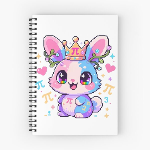 Item preview, Pi Day Nerd Glitch Bunny - White Background Printable Sticker designed and sold by GlitchyBunnyBB.
