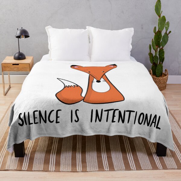 Item preview, Silence is Intentional Introvert Fox designed and sold by DesignFreakArt.