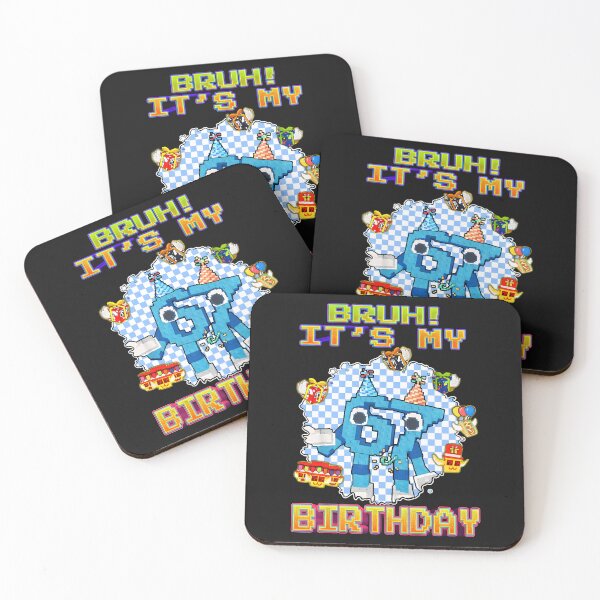 Item preview, Funny Bruh Its My Birthday Six Seven 67 Pixel Birthday Boys Gift For Boy Kids designed and sold by ArmyAbodo.
