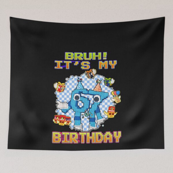Item preview, Funny Bruh Its My Birthday Six Seven 67 Pixel Birthday Boys Gift For Boy Kids designed and sold by ArmyAbodo.