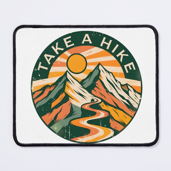 Item preview, Take A Hike Retro Hiking Badge designed and sold by Bionson Art.