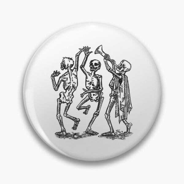 Aperçu de l'œuvre Danse Macabre – Illustration de danse de squelettes médiévale créée et vendue par Dungeon-Shop.