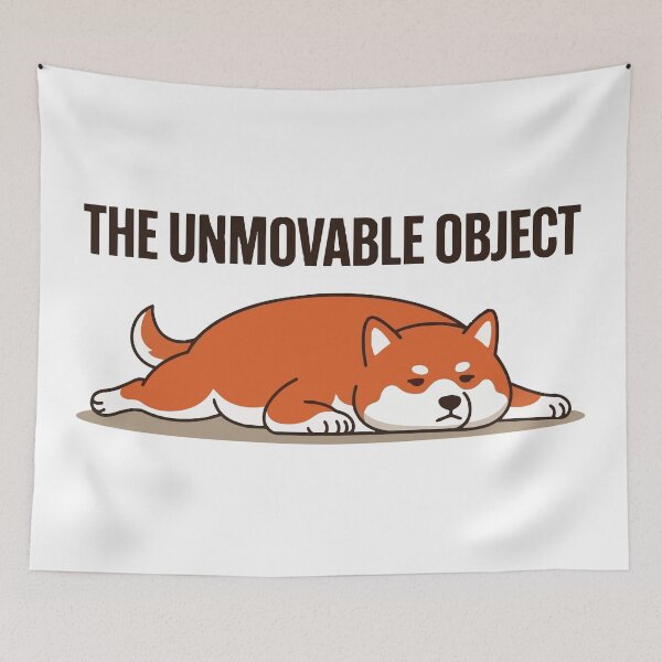 Item preview, The Unmovable Object Stubborn Shiba Inu Protest designed and sold by Petzzz.