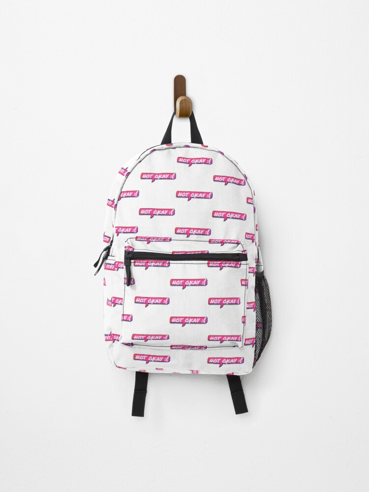 Thumbnail 1 of 3, Backpack, Not Okay :( designed and sold by CGMdrawing.