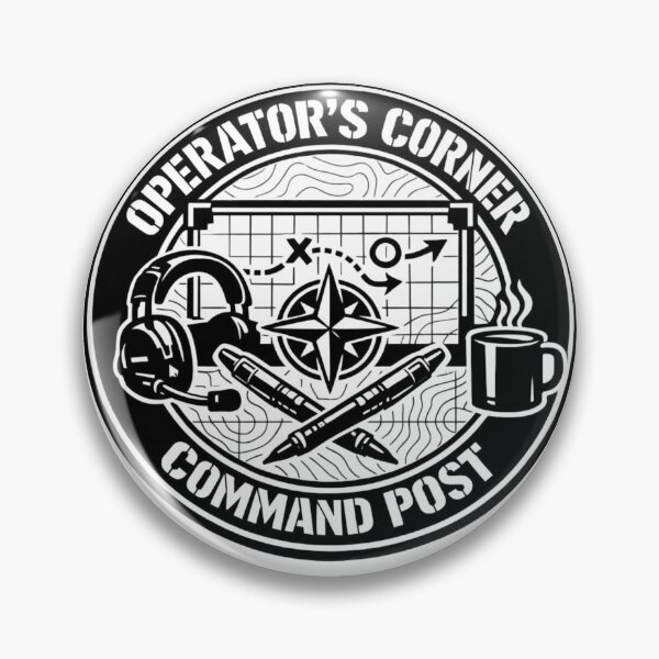 Item preview, Operator's Corner Command Post Tactical Badge designed and sold by GeoWhimsy Studio.