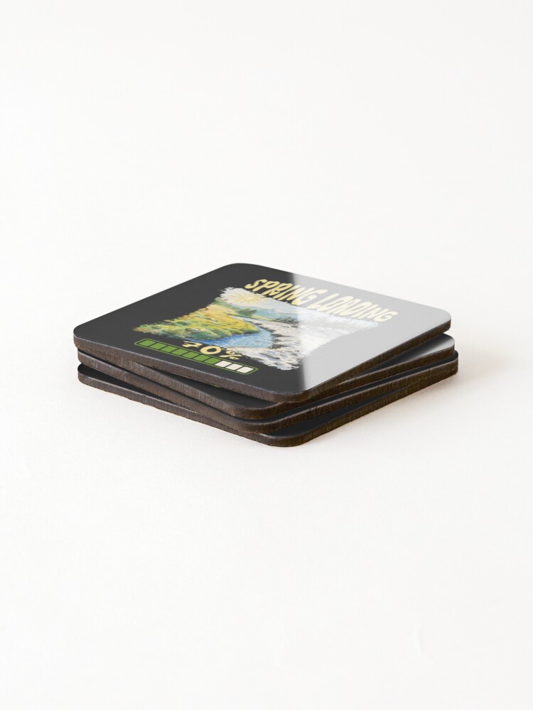 Thumbnail 4 of 5, Coasters (Set of 4), Spring Loading 70% – Winter to Spring Transition Nature Design designed and sold by TestudoDesign.