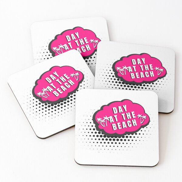 Item preview, Day at the Beach Pink Pop Art Tropical Cloud Graphic designed and sold by PixelWaveBD.