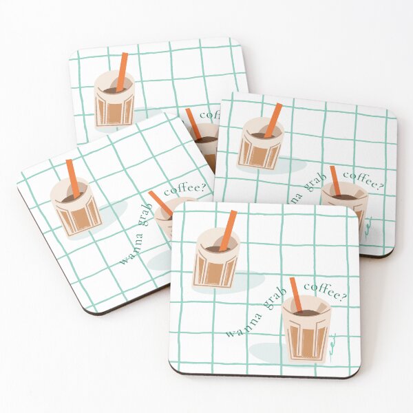 Item preview, Iced Coffee Pattern – Cute Minimal Brunch Aesthetic Design designed and sold by noinudee.