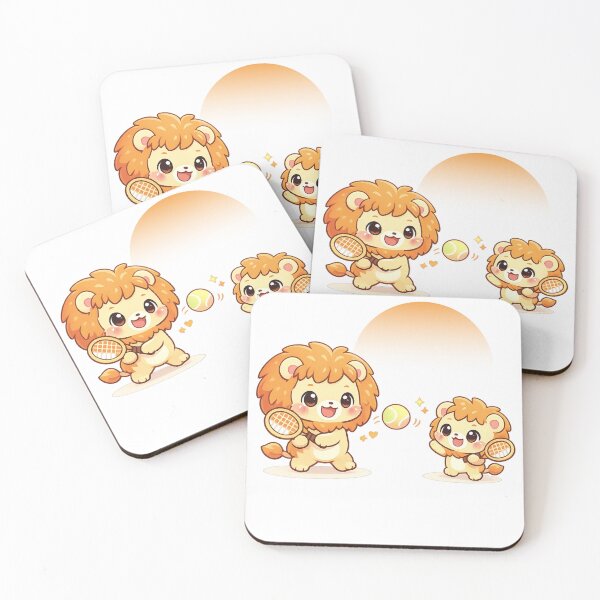 Item preview, Tennis Fun - Kawaii Lion Family. designed and sold by Lylysun.
