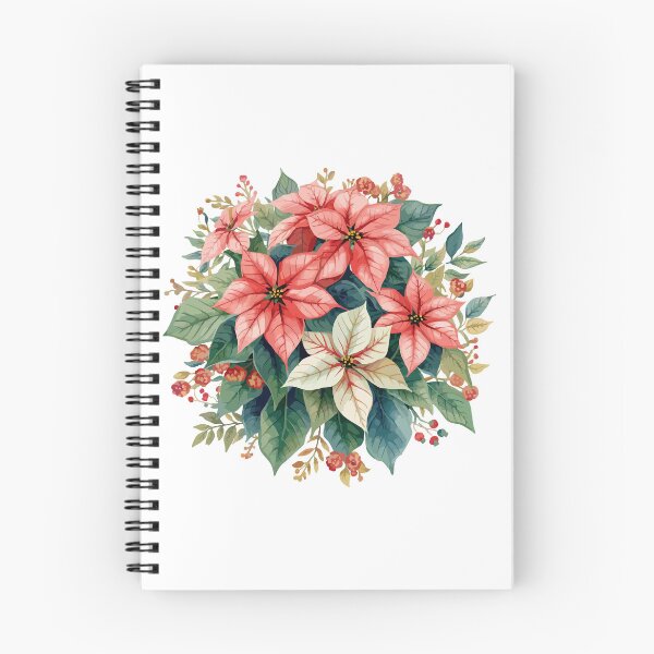 Item preview, Vibrant Winter Bloom: A Watercolor Poinsettia Masterpiece designed and sold by GreenBotanist.