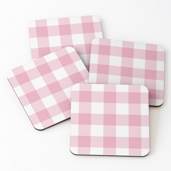 Item preview, White And Rose Gingham Pattern designed and sold by pattern-archive.