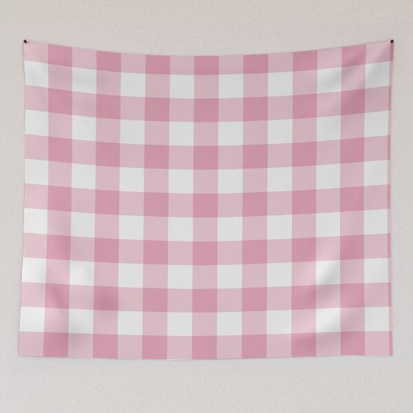 Item preview, White And Rose Gingham Pattern designed and sold by pattern-archive.