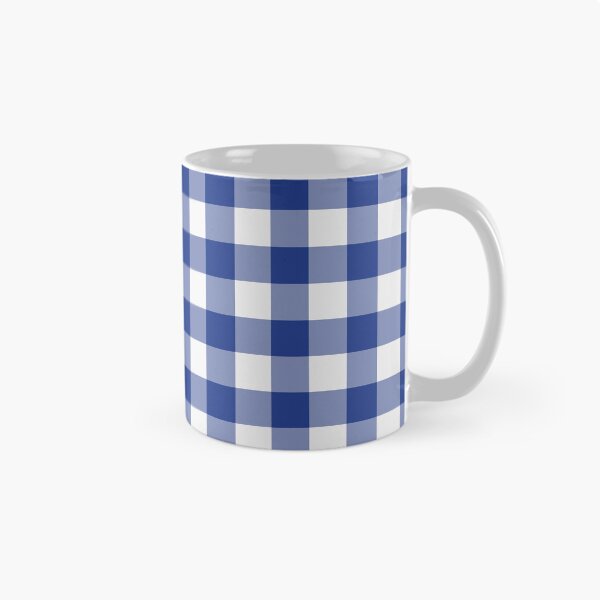 Item preview, White And Royal Blue Gingham Pattern designed and sold by pattern-archive.