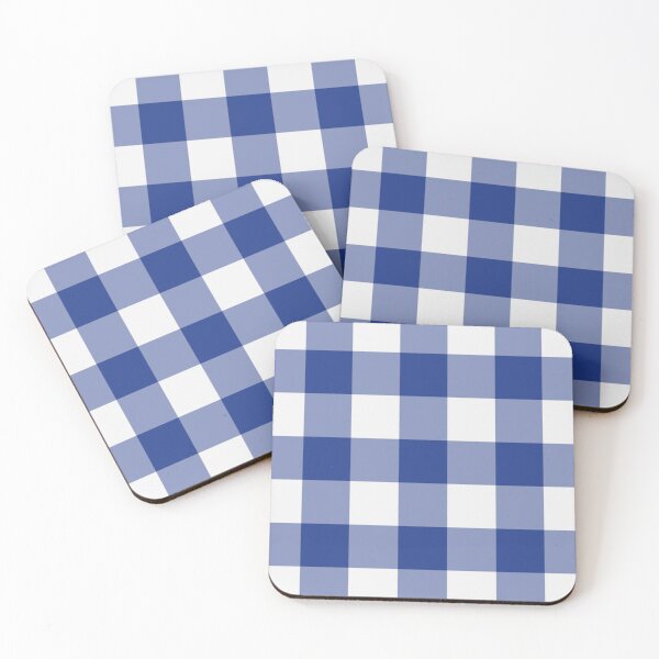 Item preview, White And Royal Blue Gingham Pattern designed and sold by pattern-archive.