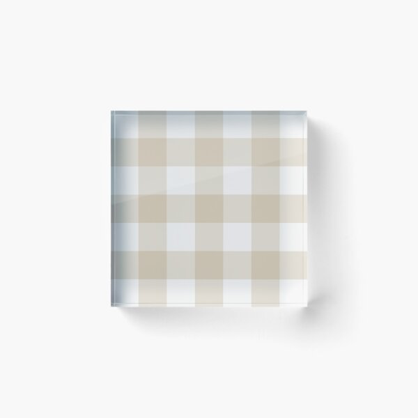 Item preview, White And Sand Gingham Pattern designed and sold by pattern-archive.