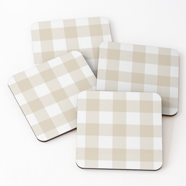 Item preview, White And Sand Gingham Pattern designed and sold by pattern-archive.