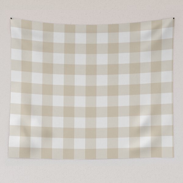 Item preview, White And Sand Gingham Pattern designed and sold by pattern-archive.