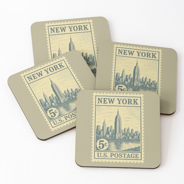 Item preview, Vintage New York Postage Stamp – Empire State Building Skyline designed and sold by sorryNOTsorry.brand.