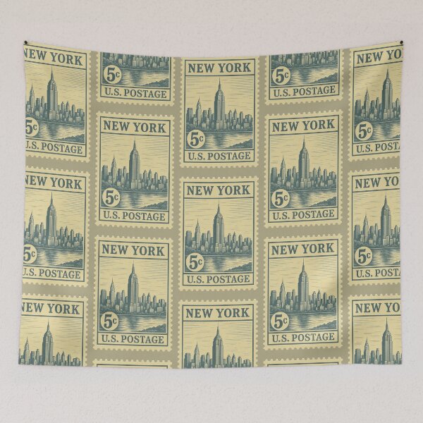 Item preview, Vintage New York Postage Stamp – Empire State Building Skyline designed and sold by sorryNOTsorry.brand.
