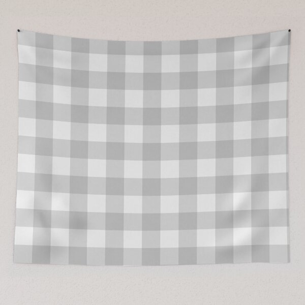 Item preview, White And Silver Gingham Pattern designed and sold by pattern-archive.
