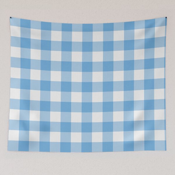 Item preview, White And Sky Blue Gingham Pattern designed and sold by pattern-archive.