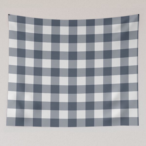 Item preview, White And Slate Gingham Pattern designed and sold by pattern-archive.