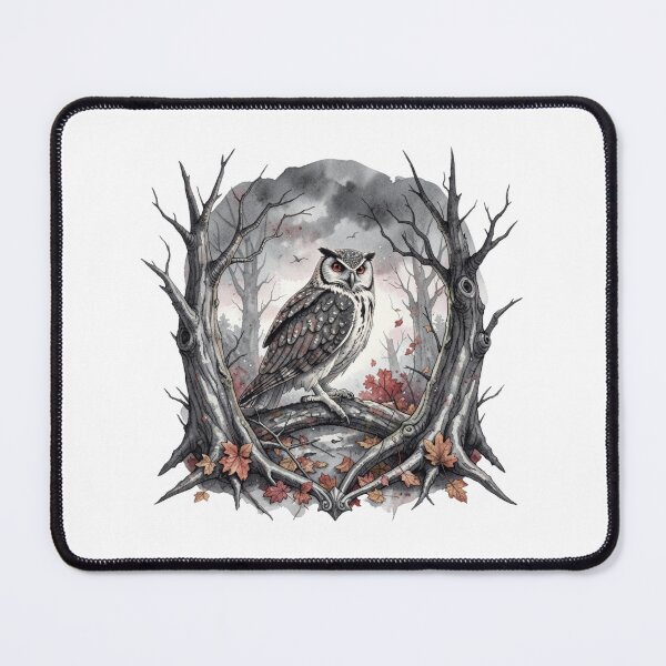 Item preview, Gothic watercolor owl designed and sold by Tragedyshop.