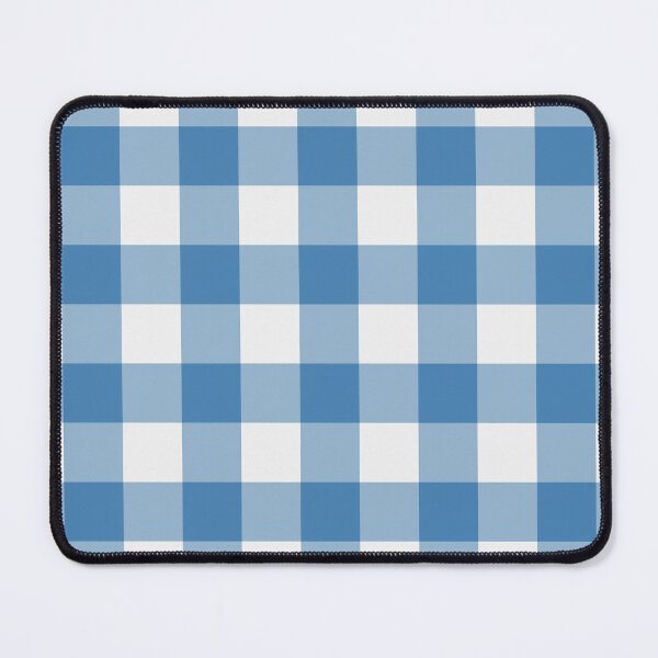 Item preview, White And Steel Blue Gingham Pattern designed and sold by pattern-archive.