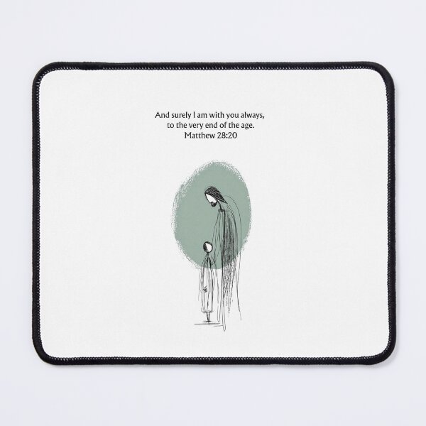 Item preview, Matthew 28:20 Inspirational Bible Verse Wall Art – Christian Scripture Print – Faith & Encouragement Decor designed and sold by QuietBibleLines.