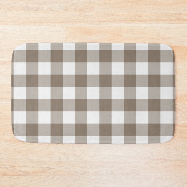 Item preview, White And Taupe Gingham Pattern designed and sold by pattern-archive.
