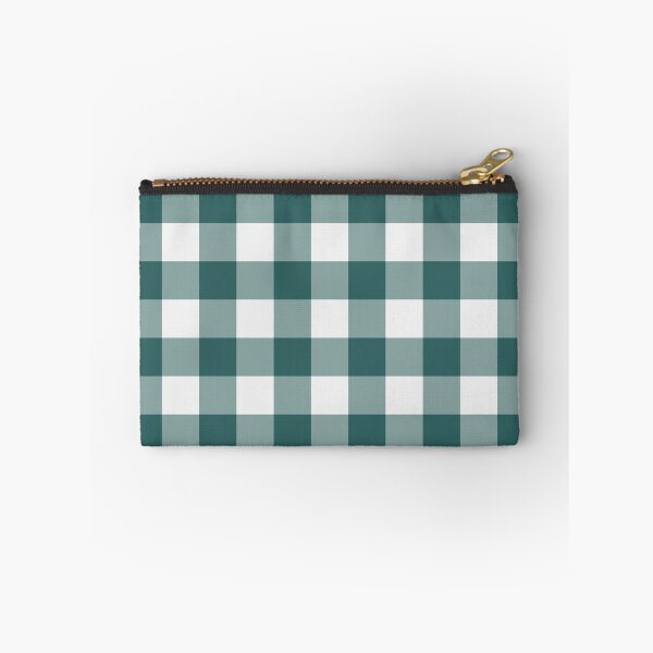 Item preview, White And Teal Gingham Pattern designed and sold by pattern-archive.