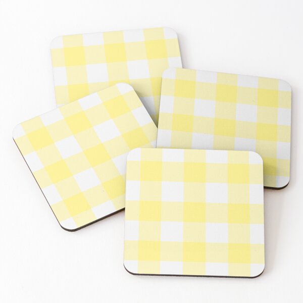 Item preview, White And Yellow Gingham Pattern designed and sold by pattern-archive.