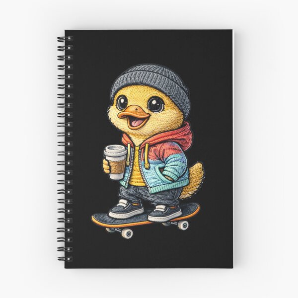 Item preview, Cute Chibi Duck Skateboarding – Kawaii Skater Duck Streetwear Embroidered Patch Style designed and sold by ColorSplash123.