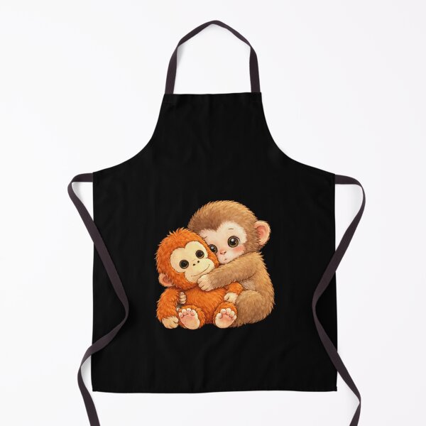 Item preview, Cute Cartoon Japanese Monkey Hugging Plush Toy designed and sold by Shape Snip Studio.