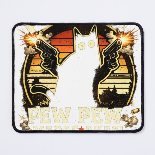 Item preview, Funny Cat Butt Pew Pew Vintage Sunset Retro Graphic designed and sold by CatLovers Studio.