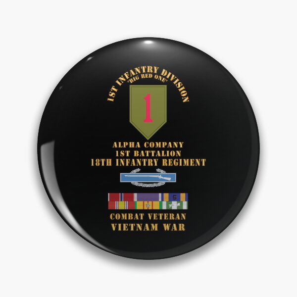 Item preview, Army - Vietnam Combat Infantry Veteran - Alpha Co, 1st Bn 18th Inf, 1st Inf Div w BS, PH, 5X AM - VN SVC X 300 designed and sold by Military Insignia Products.