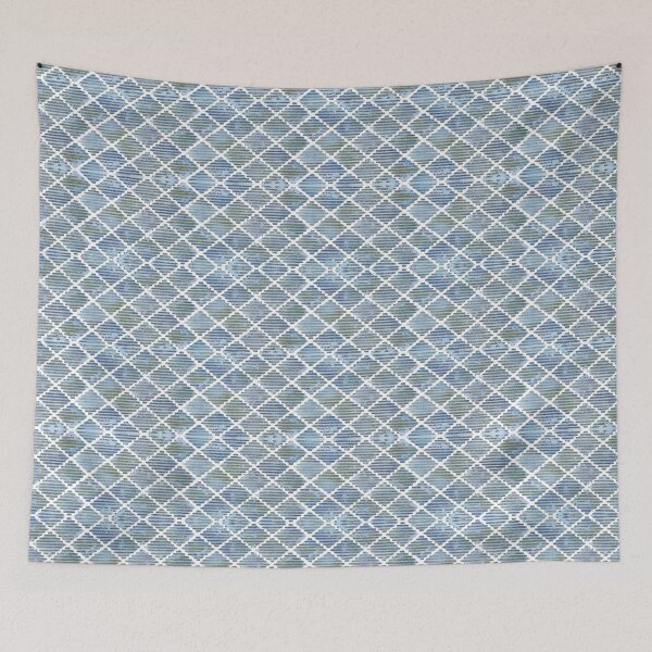 Item preview, Textured Hand Painted Diamonds in Blue and Green designed and sold by Zab Butler Design.