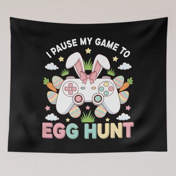 Item preview, I Paused My Game to Egg Hunt Easter Funny Gamer designed and sold by OlakunleOloroz.