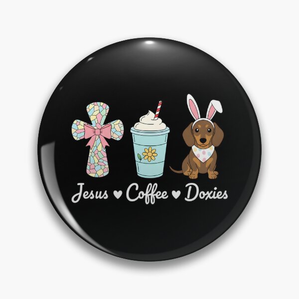 Item preview, Jesus Coffee & Doxie Bunny Cute Dachshund Easter Christian designed and sold by OlakunleOloroz.
