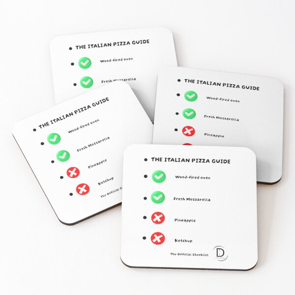 Item preview, The Italian Pizza Guide-No Pineapple Allowed Funny  Checklist  designed and sold by TheItaliandilemma.