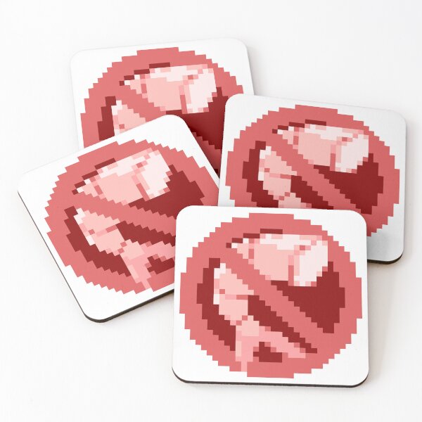 Item preview, No Shrimp Warning Pixel Art designed and sold by Chiptroid.