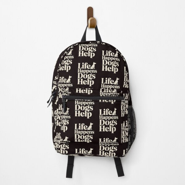 Item preview, Life Happens Dogs Help – Dog Mom Dog Lover Life Quote designed and sold by Redgiant87x.