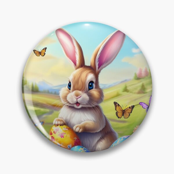 Item preview, Cute Easter bunny in a landscape designed and sold by HA-Design-Kunst.