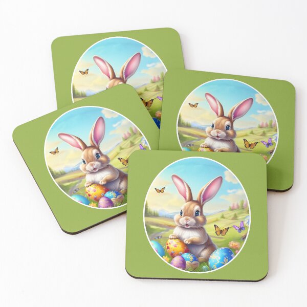 Item preview, Cute Easter bunny in a landscape designed and sold by HA-Design-Kunst.