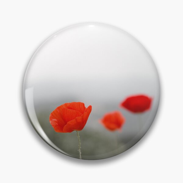 Item preview, Red Poppies Standing Against Grey Landscape designed and sold by katifinell.