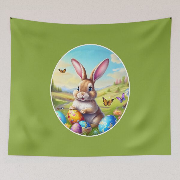 Item preview, Cute Easter bunny in a landscape designed and sold by HA-Design-Kunst.