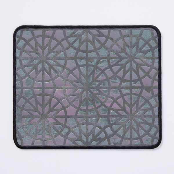 Item preview, Hand Painted Blue and Pink Stained-Glass Pattern designed and sold by Zab Butler Design.