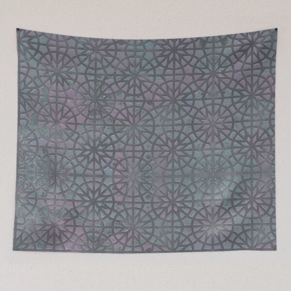 Item preview, Hand Painted Blue and Pink Stained-Glass Pattern designed and sold by Zab Butler Design.