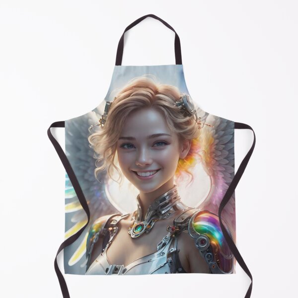 Item preview, Iridescent Cyber Angel - Futuristic Goddess Digital Art designed and sold by masabo.